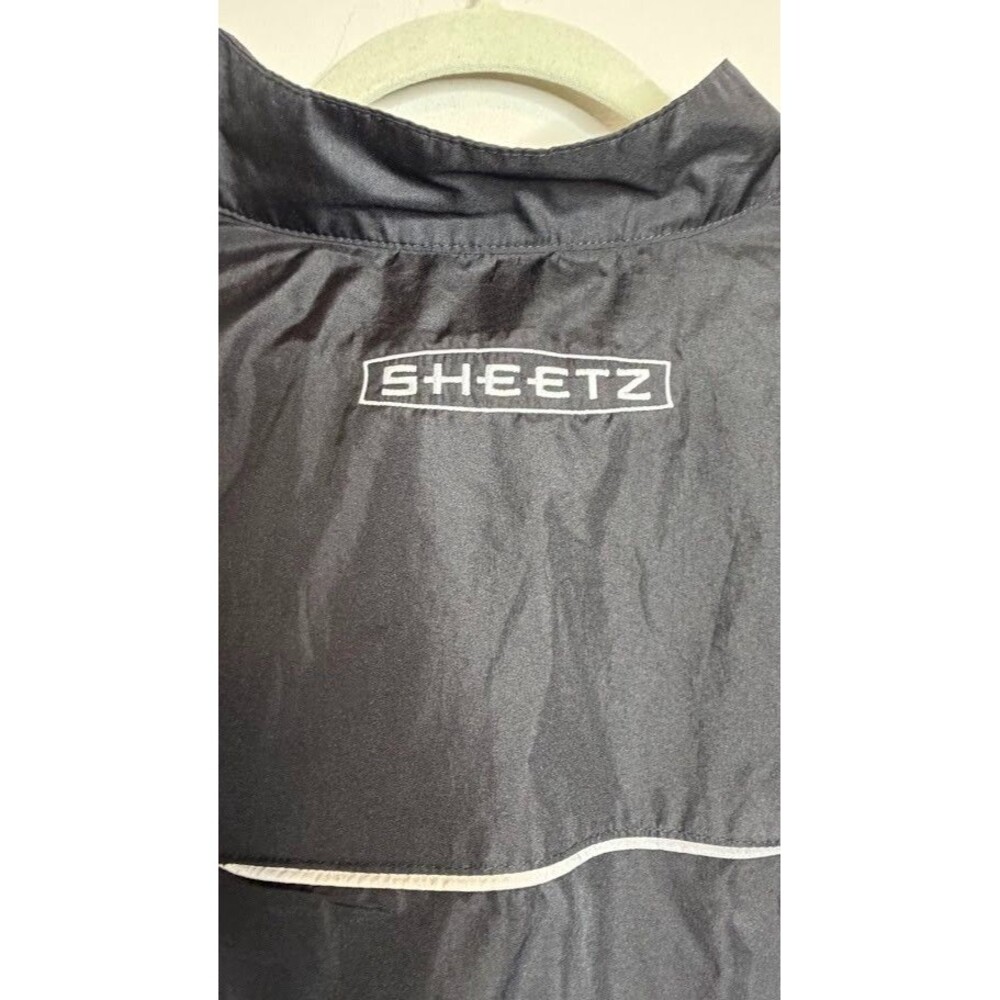 SHEETZ Black Core365 Windbreaker Jacket Full Zip Womens Sz Petite Small Pockets